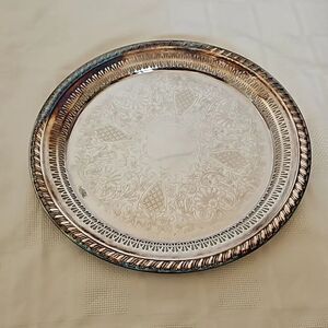 Wm. A. Rogers Antique Silverplate Serving Tray- Vintage Serving Platter